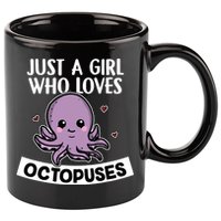 Just A Girl Who Loves Octopuses Cute Squid Octopus Costume 11oz C Handle Ceramic Mug