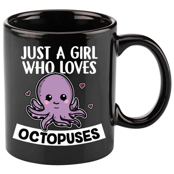 Just A Girl Who Loves Octopuses Cute Squid Octopus Costume 11oz C Handle Ceramic Mug