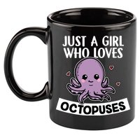 Just A Girl Who Loves Octopuses Cute Squid Octopus Costume 11oz C Handle Ceramic Mug