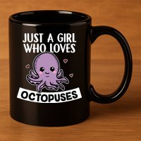 Just A Girl Who Loves Octopuses Cute Squid Octopus Costume 11oz C Handle Ceramic Mug