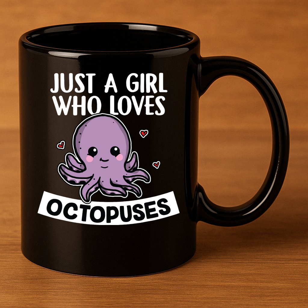 Just A Girl Who Loves Octopuses Cute Squid Octopus Costume 11oz C Handle Ceramic Mug