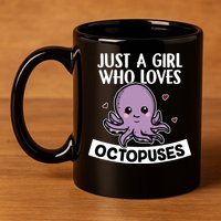 Just A Girl Who Loves Octopuses Cute Squid Octopus Costume 11oz C Handle Ceramic Mug