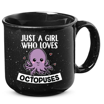 Just A Girl Who Loves Octopuses Cute Squid Octopus Costume 15oz Campfire Ceramic Mug