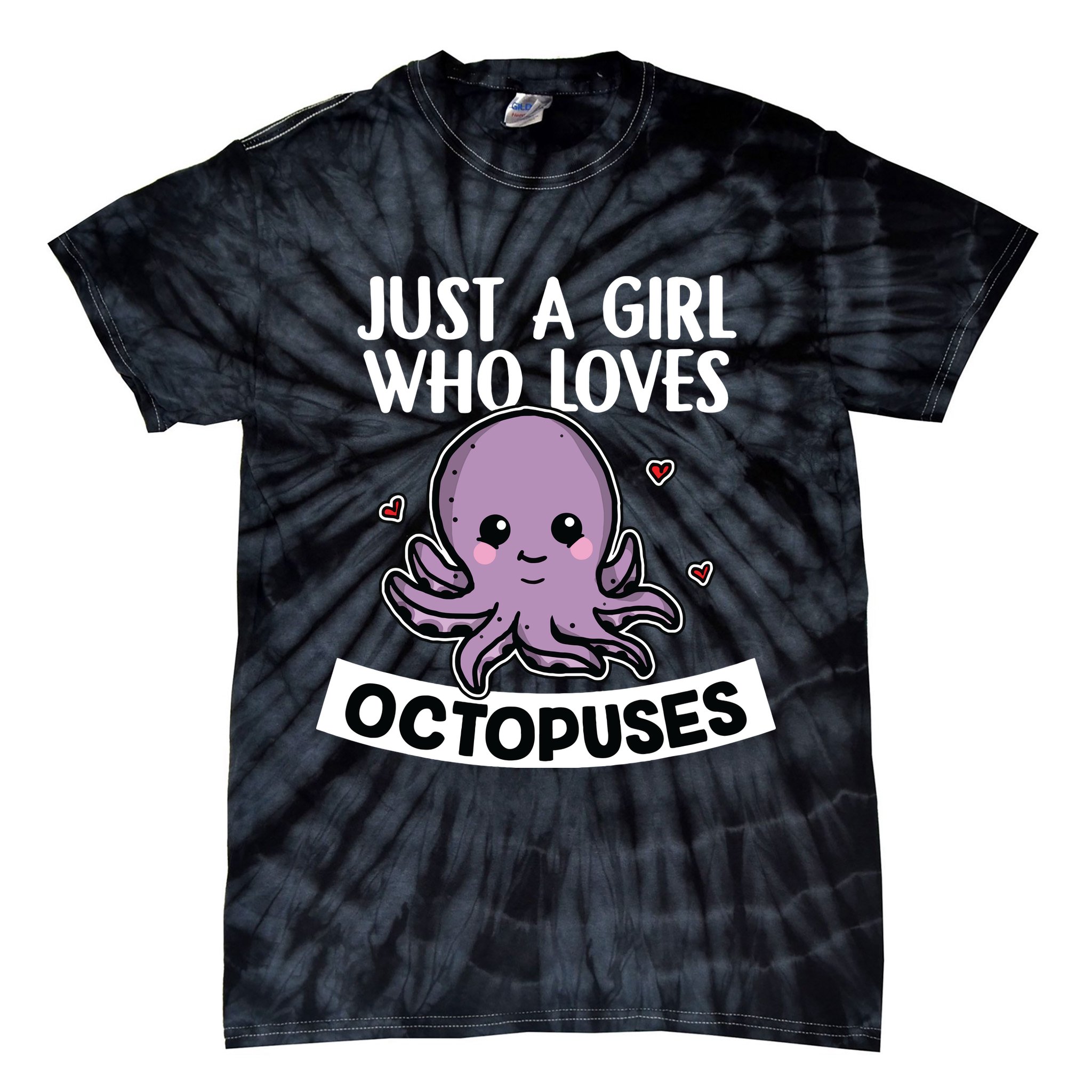 Just A Girl Who Loves Octopuses Cute Squid Octopus Costume Tie-Dye T-Shirt