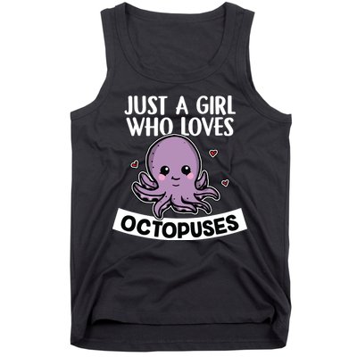 Just A Girl Who Loves Octopuses Cute Squid Octopus Costume Tank Top