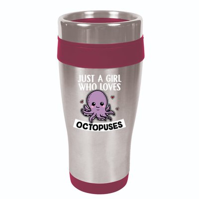 Just A Girl Who Loves Octopuses Cute Squid Octopus Costume 16oz Travel Tumbler