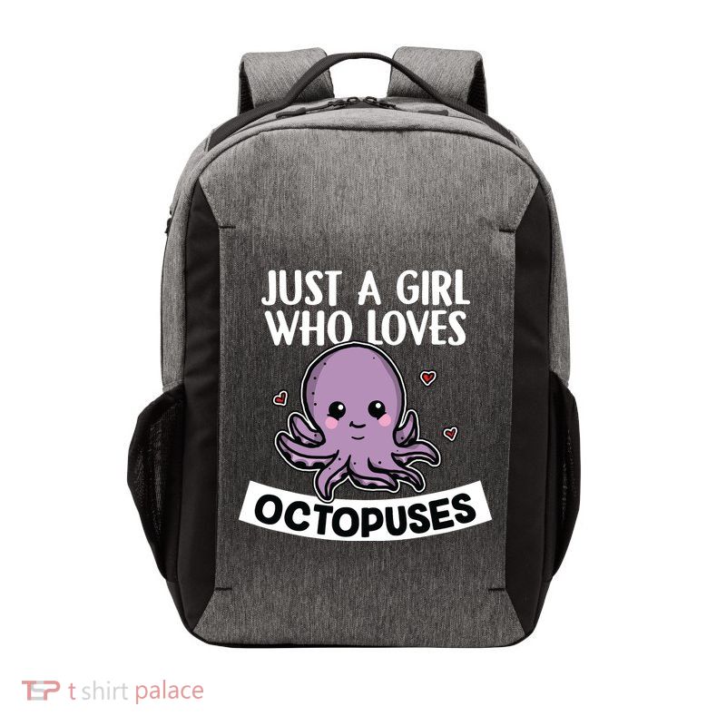Just A Girl Who Loves Octopuses Cute Squid Octopus Costume Vector Backpack