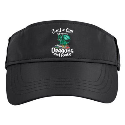 Just A Girl Who Loves Dragons And Books Reading Dragon Adult Drive Performance Visor