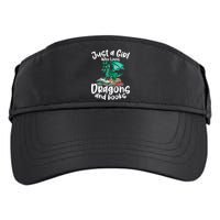 Just A Girl Who Loves Dragons And Books Reading Dragon Adult Drive Performance Visor