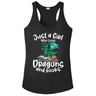 Just A Girl Who Loves Dragons And Books Reading Dragon Ladies PosiCharge Competitor Racerback Tank