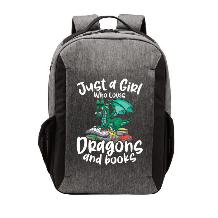 Just A Girl Who Loves Dragons And Books Reading Dragon Vector Backpack