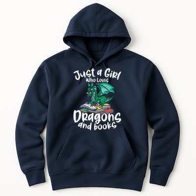 Just A Girl Who Loves Dragons And Books Reading Dragon Hoodie