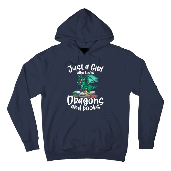 Just A Girl Who Loves Dragons And Books Reading Dragon Hoodie