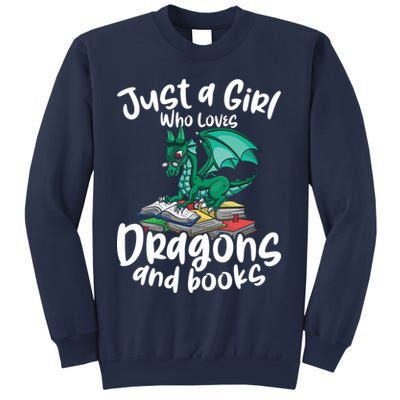 Just A Girl Who Loves Dragons And Books Reading Dragon Sweatshirt