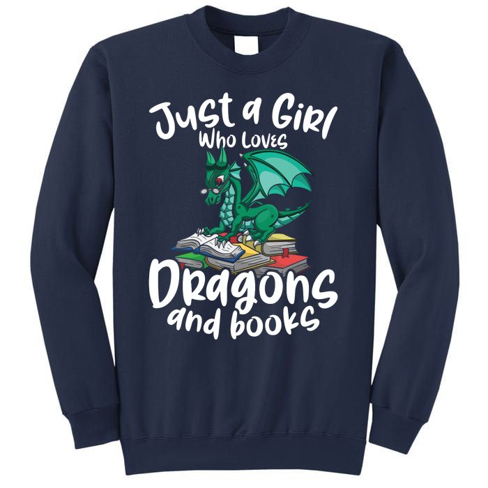 Just A Girl Who Loves Dragons And Books Reading Dragon Sweatshirt