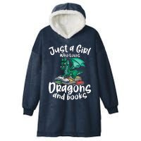 Just A Girl Who Loves Dragons And Books Reading Dragon Hooded Wearable Blanket