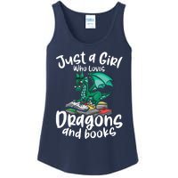 Just A Girl Who Loves Dragons And Books Reading Dragon Ladies Essential Tank