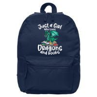Just A Girl Who Loves Dragons And Books Reading Dragon 16 in Basic Backpack