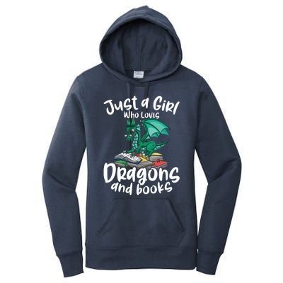 Just A Girl Who Loves Dragons And Books Reading Dragon Women's Pullover Hoodie