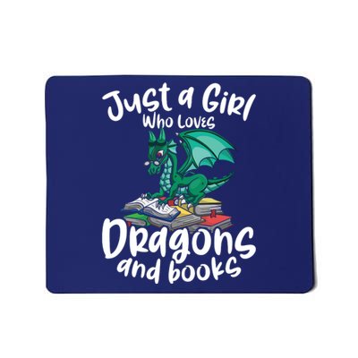 Just A Girl Who Loves Dragons And Books Reading Dragon Mousepad