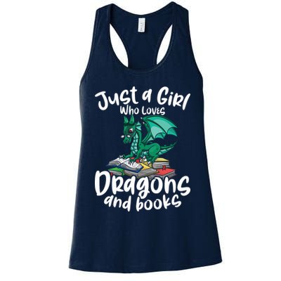 Just A Girl Who Loves Dragons And Books Reading Dragon Womens Tank Top