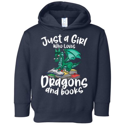 Just A Girl Who Loves Dragons And Books Reading Dragon Toddler Hoodie