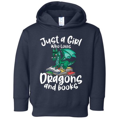 Just A Girl Who Loves Dragons And Books Reading Dragon Toddler Hoodie