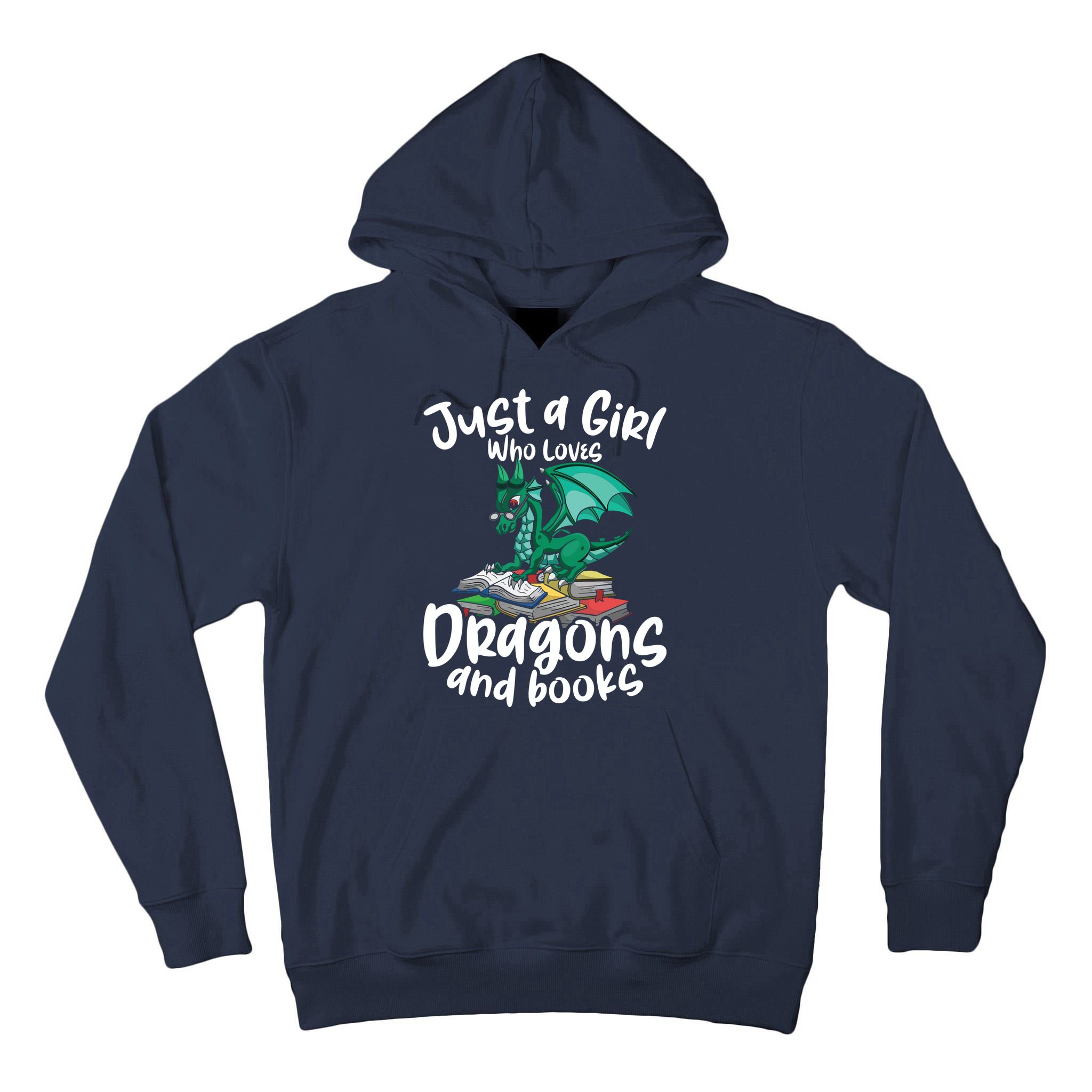 Just A Girl Who Loves Dragons And Books Reading Dragon Tall Hoodie