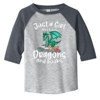 Just A Girl Who Loves Dragons And Books Reading Dragon Toddler Fine Jersey T-Shirt