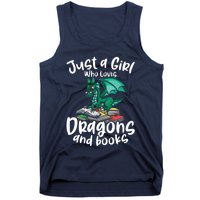 Just A Girl Who Loves Dragons And Books Reading Dragon Tank Top