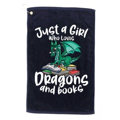 Just A Girl Who Loves Dragons And Books Reading Dragon Golf Towel