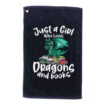 Just A Girl Who Loves Dragons And Books Reading Dragon Platinum Collection Golf Towel