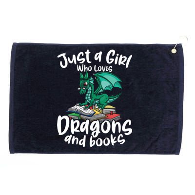 Just A Girl Who Loves Dragons And Books Reading Dragon Grommeted Golf Towel