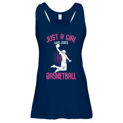 Just A Girl Who Loves Basketball Ladies Essential Flowy Tank