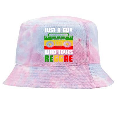 Just A Guy Who Loves Reggae Tie-Dyed Bucket Hat