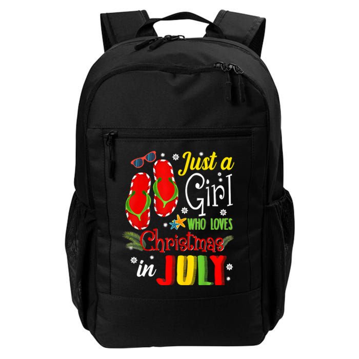 Just A Girl Who Loves Christmas In July Summer Vacation Gift Daily Commute Backpack