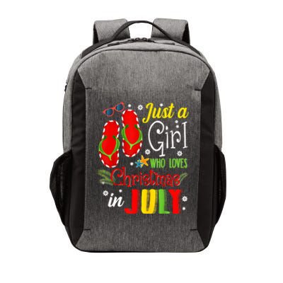 Just A Girl Who Loves Christmas In July Summer Vacation Gift Vector Backpack