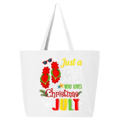 Just A Girl Who Loves Christmas In July Summer Vacation Gift 25L Jumbo Tote