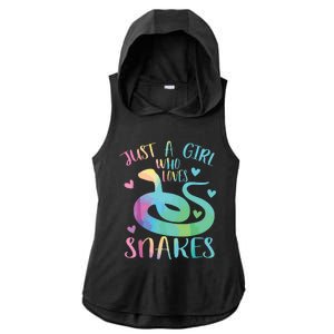 Just A Girl Who Loves Snakes Cute Snake Themed Lover Girl Ladies PosiCharge Tri-Blend Wicking Draft Hoodie Tank