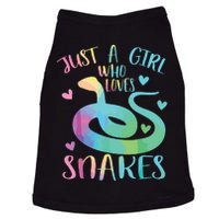 Just A Girl Who Loves Snakes Cute Snake Themed Lover Girl Doggie Tank