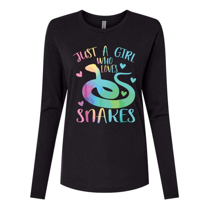 Just A Girl Who Loves Snakes Cute Snake Themed Lover Girl Womens Cotton Relaxed Long Sleeve T-Shirt