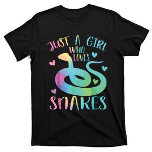 Just A Girl Who Loves Snakes Cute Snake Themed Lover Girl T-Shirt