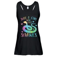 Just A Girl Who Loves Snakes Cute Snake Themed Lover Girl Ladies Essential Flowy Tank