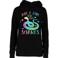 Just A Girl Who Loves Snakes Cute Snake Themed Lover Girl Womens Funnel Neck Pullover Hood