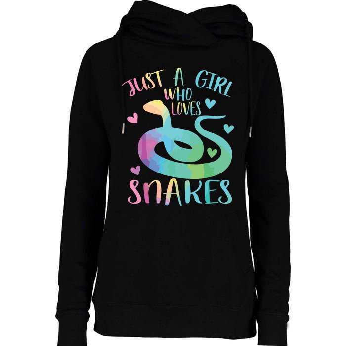 Just A Girl Who Loves Snakes Cute Snake Themed Lover Girl Womens Funnel Neck Pullover Hood