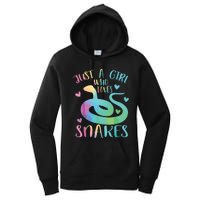 Just A Girl Who Loves Snakes Cute Snake Themed Lover Girl Women's Pullover Hoodie