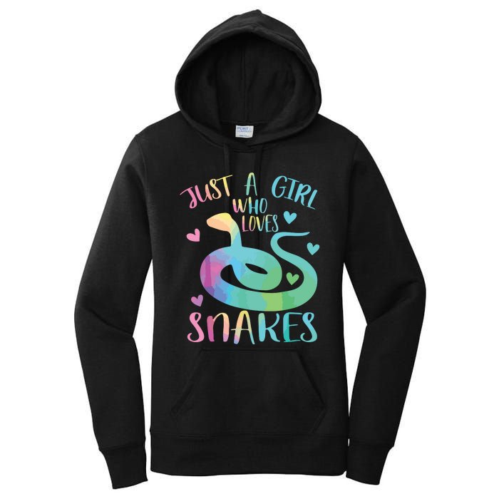 Just A Girl Who Loves Snakes Cute Snake Themed Lover Girl Women's Pullover Hoodie