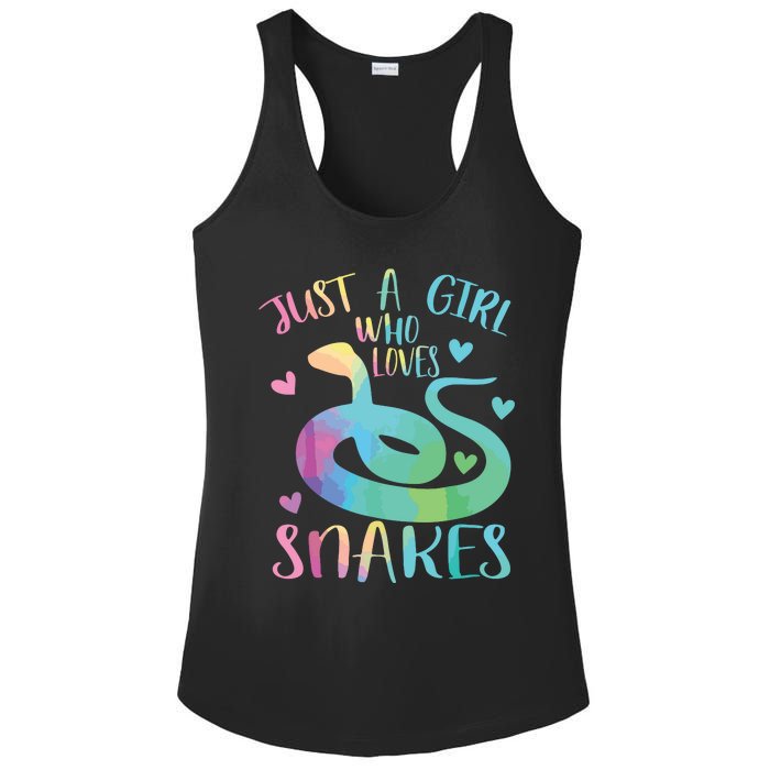 Just A Girl Who Loves Snakes Cute Snake Themed Lover Girl Ladies PosiCharge Competitor Racerback Tank