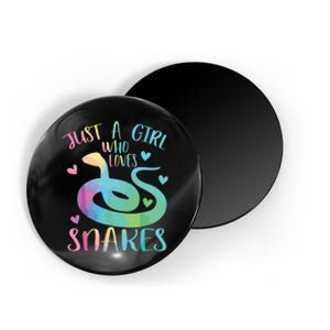 Just A Girl Who Loves Snakes Cute Snake Themed Lover Girl Magnet