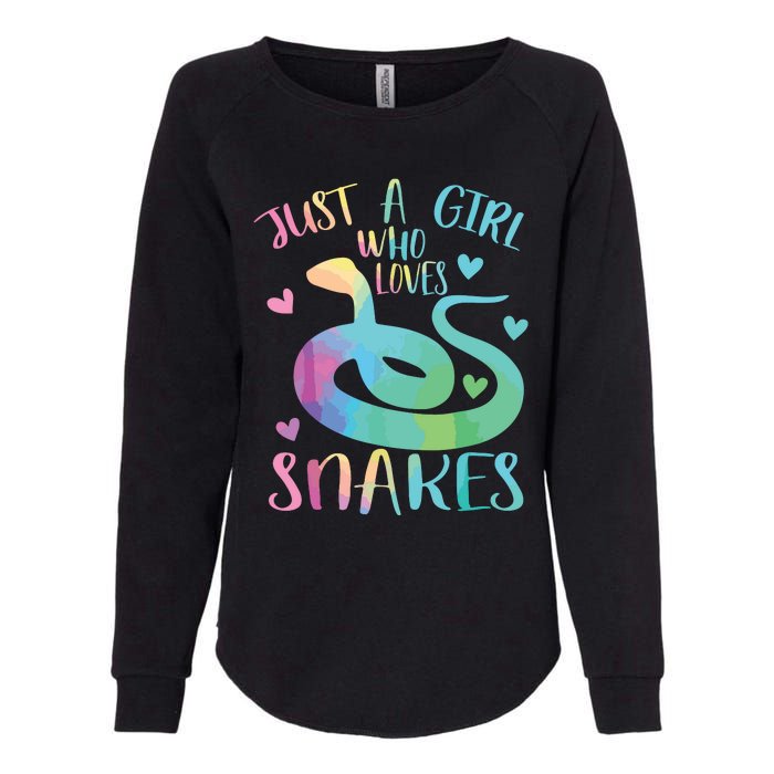 Just A Girl Who Loves Snakes Cute Snake Themed Lover Girl Womens California Wash Sweatshirt